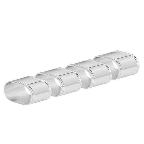 4er set serviettenringe - serviettenringe, silber