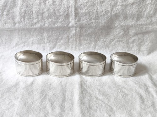 Set 4 versilberte - :,