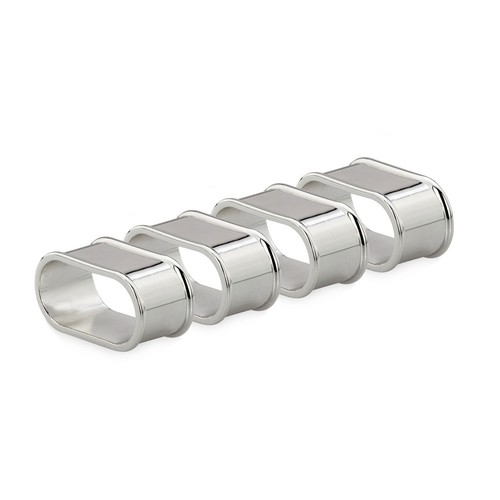 Serviettenringe oval silber - serviettenringe,