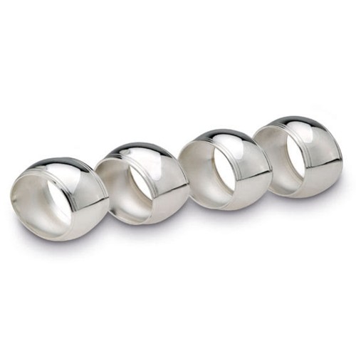 Serviettenringe versilbert - versilbert, 4